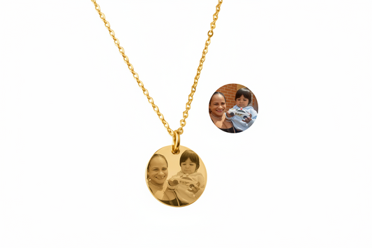 Personalized Round Photo Necklace 15mm