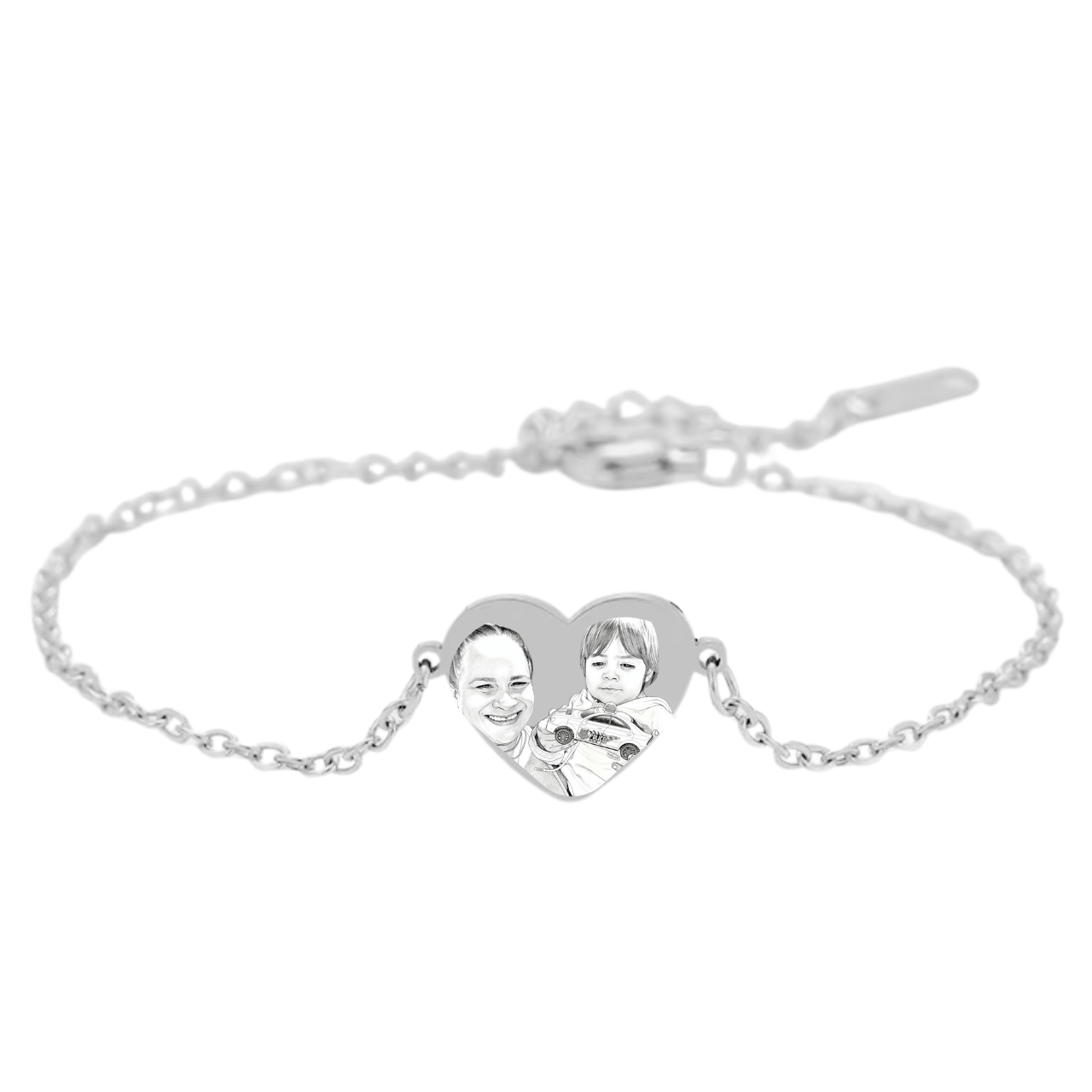 Personalized Heart Photo Bracelet