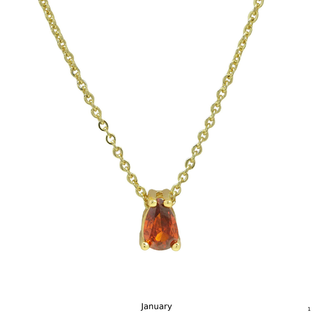 Birthstone Necklace – Gold-Plated | January to December