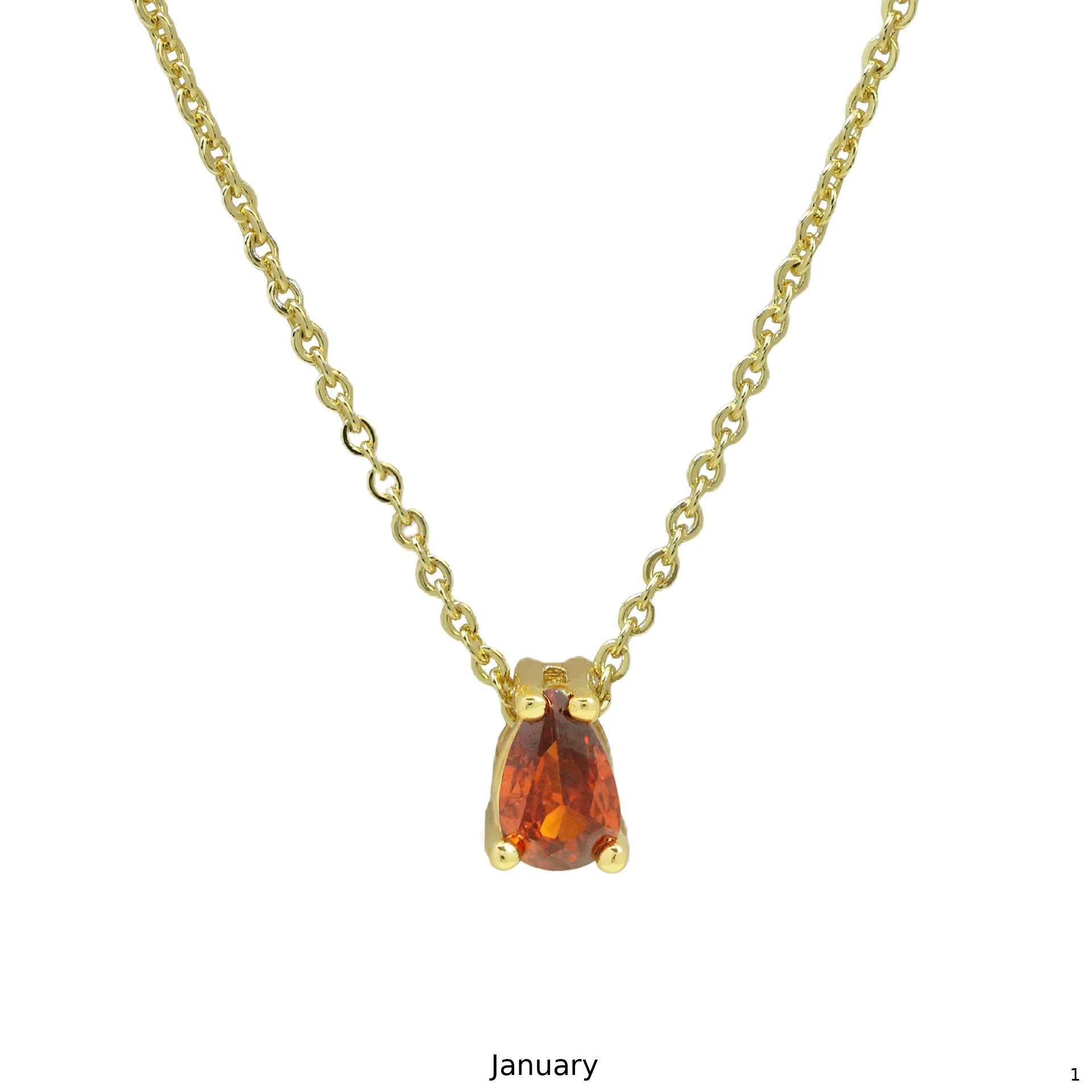 Birthstone Necklace – Gold-Plated | January to December