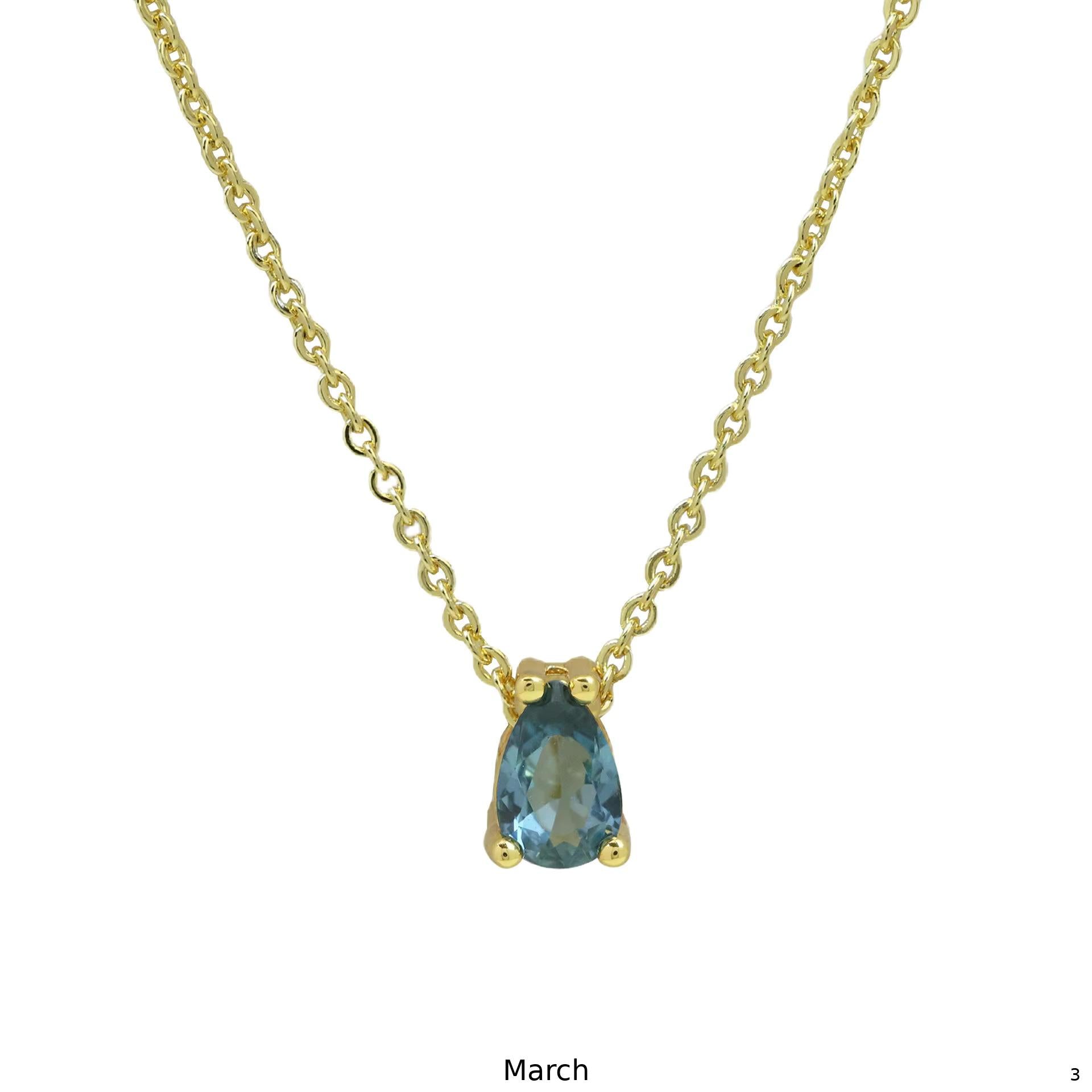 Birthstone Necklace – Gold-Plated | January to December