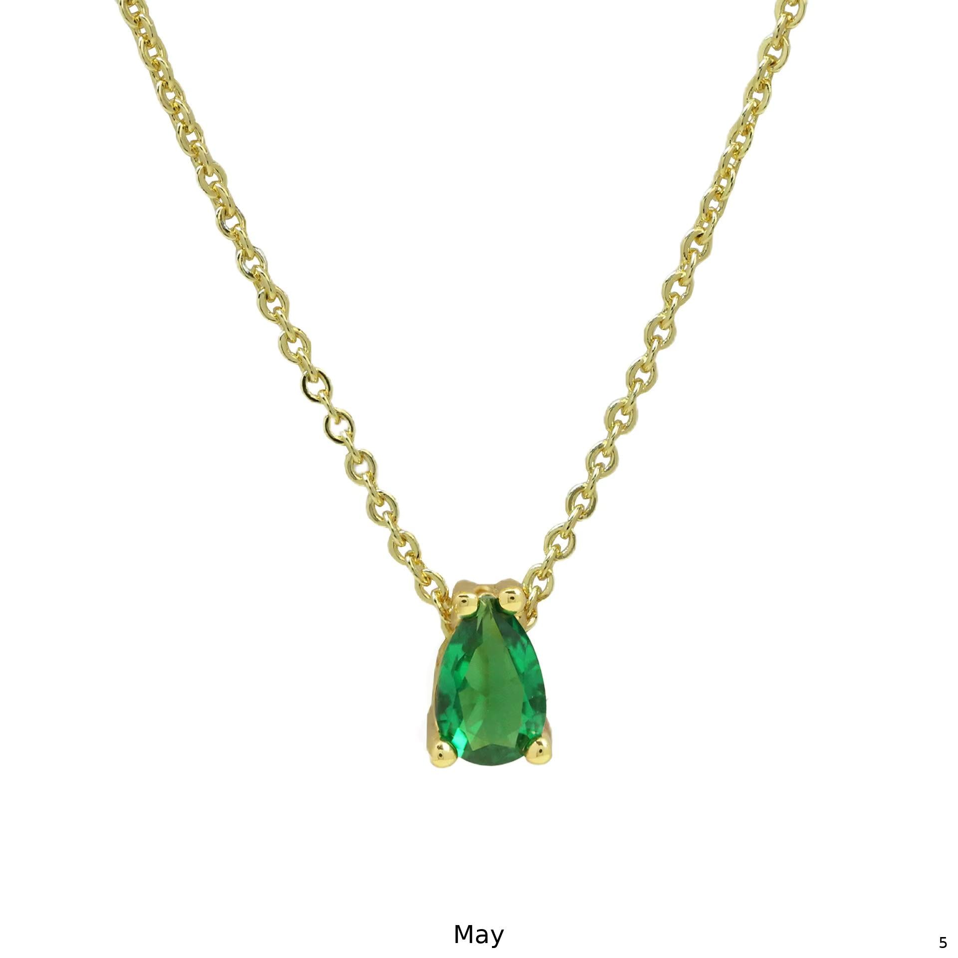 Birthstone Necklace – Gold-Plated | January to December