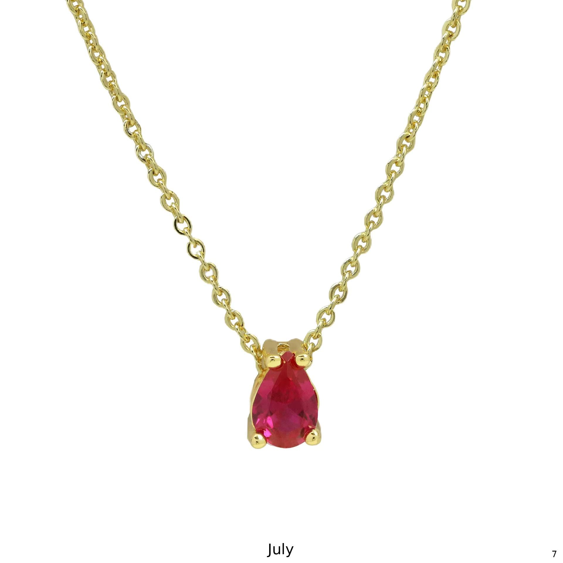 Birthstone Necklace – Gold-Plated | January to December