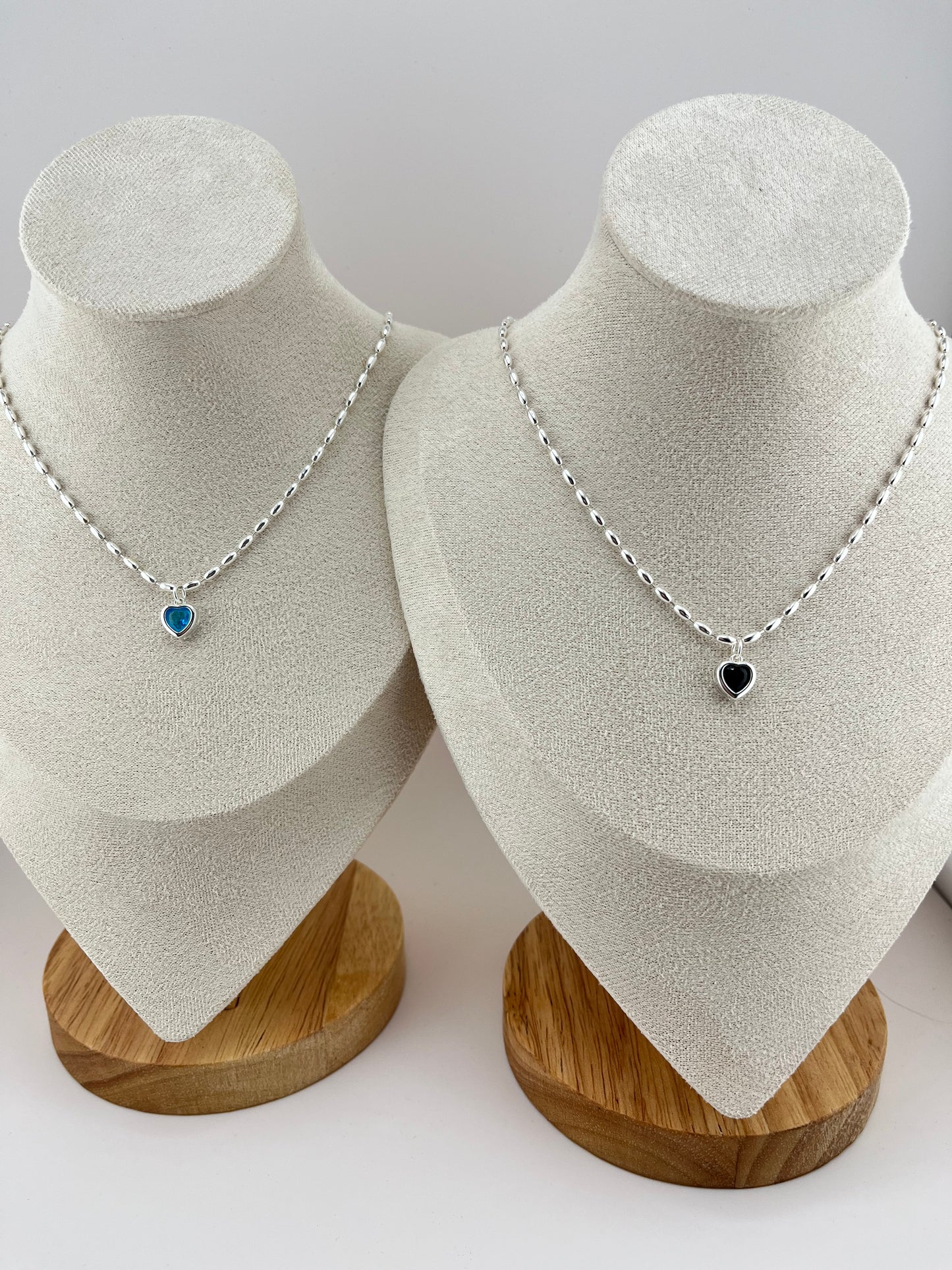 Deep Heart Necklace in 925 Sterling Silver