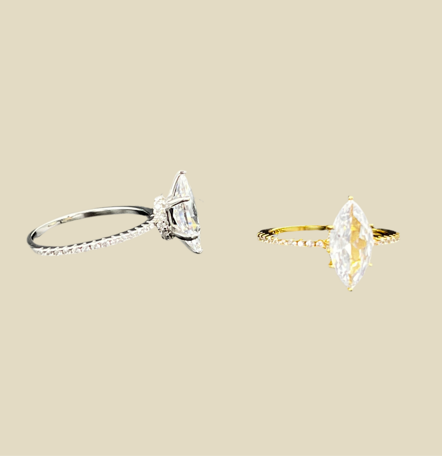 Oval Moissanite Solitaire Ring – 925 Silver & 18K Gold-Plated | ROYBEL