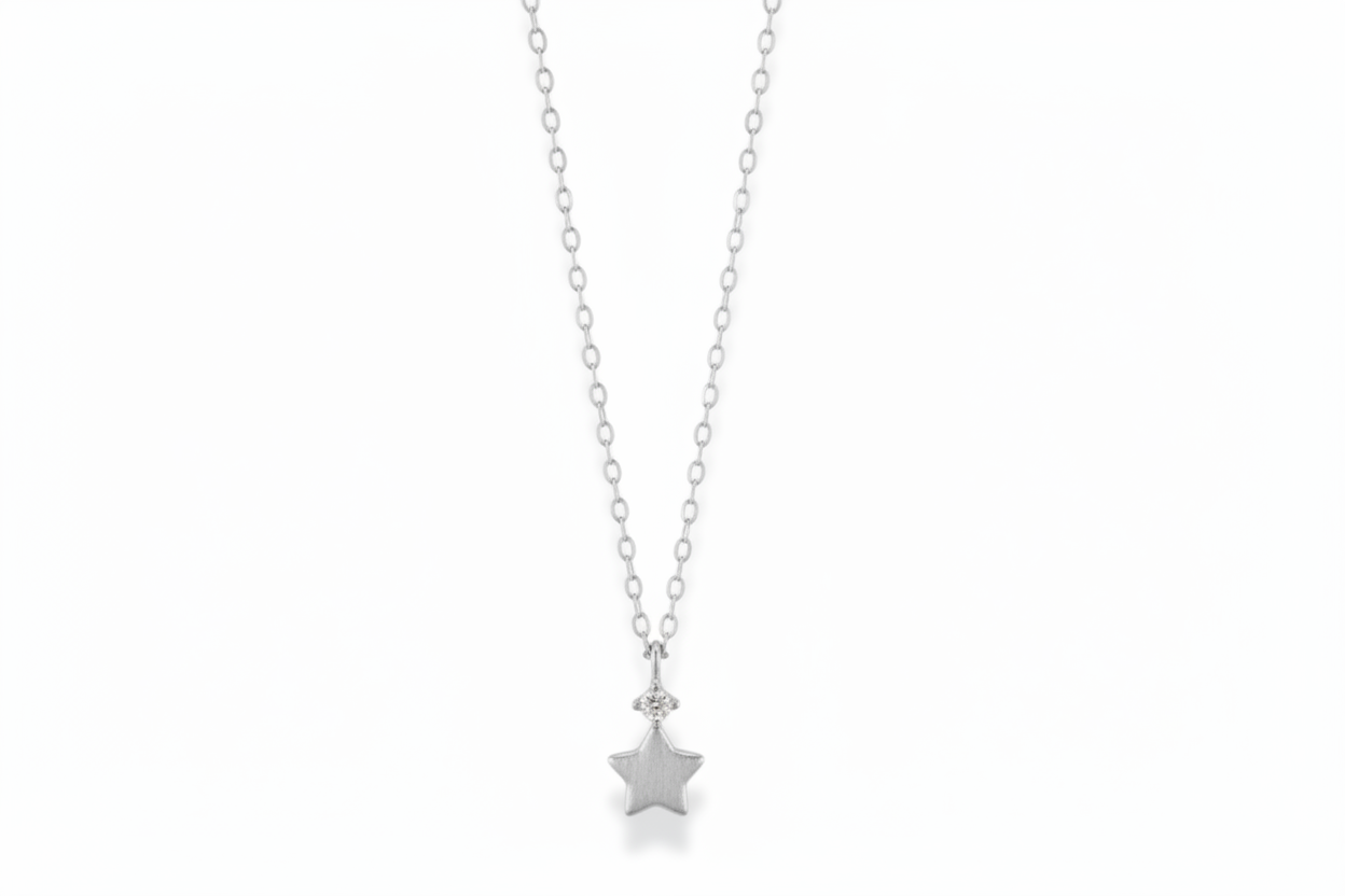 Star Glow Pendant Necklace in 925 Sterling Silver