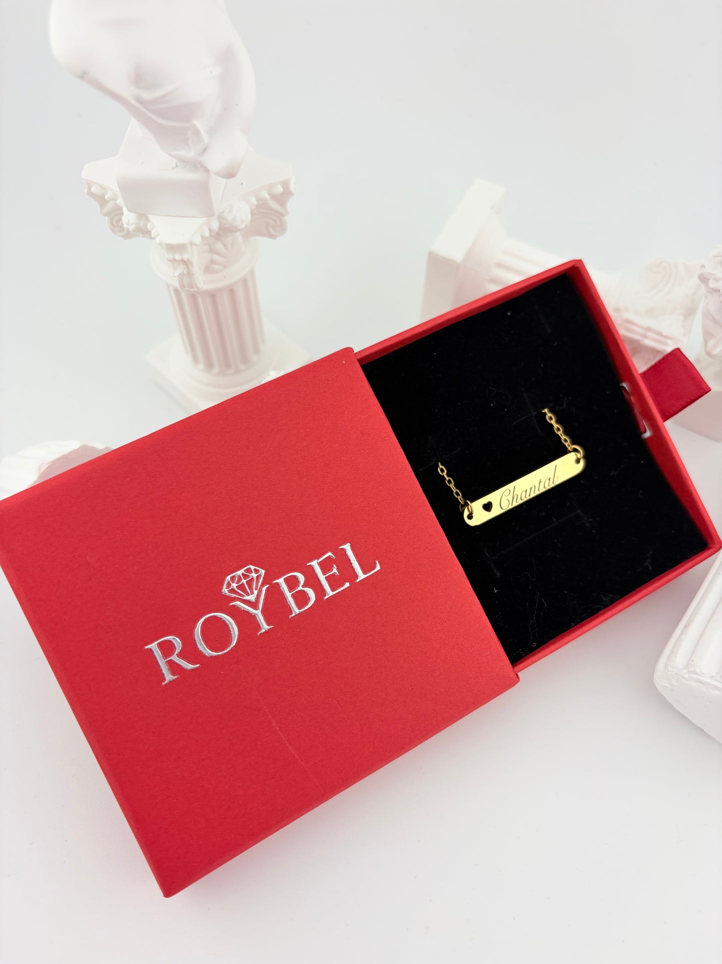 Personalized bracelet with name and text back