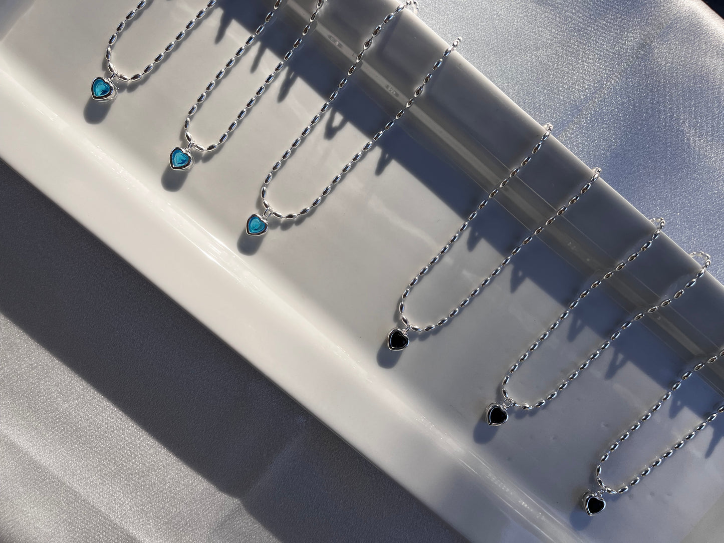 Deep Heart Necklace in 925 Sterling Silver