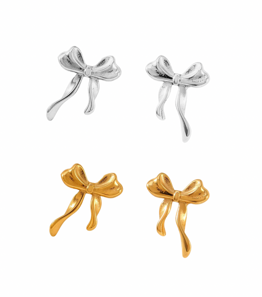 Aretes forma de laso 🛍️✨