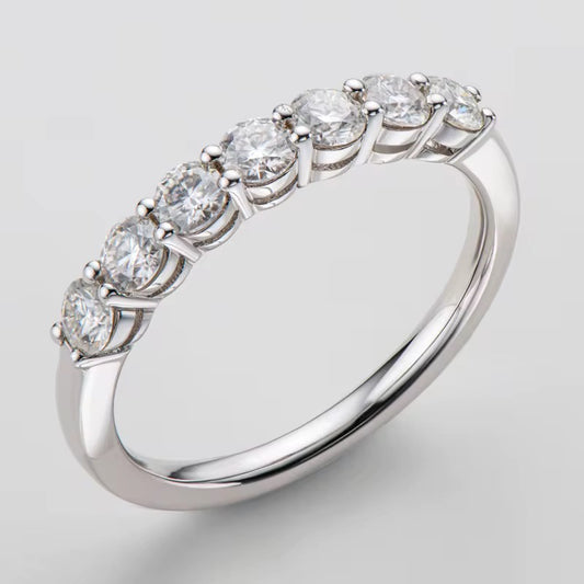 Sterling Silver Eternity Ring with Moissanite Diamonds – ROYBEL Exclusive