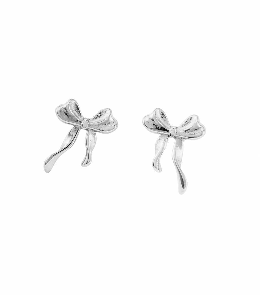 Sweet Bow Mini Studs in Stainless Steel