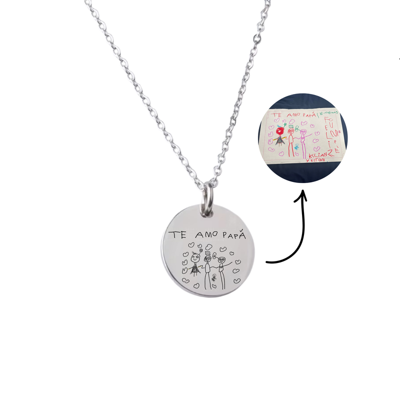 Personalized Round Photo Necklace 20mm