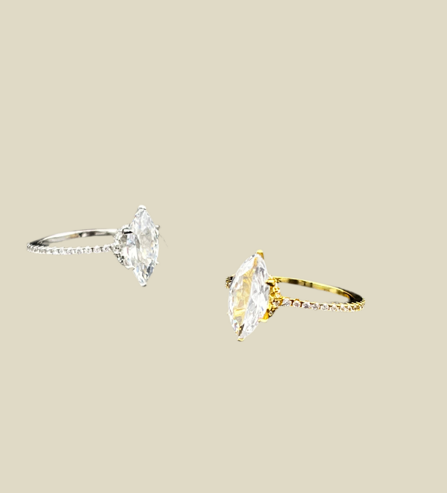 Oval Moissanite Solitaire Ring – 925 Silver & 18K Gold-Plated | ROYBEL
