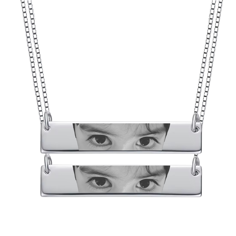 Couple Silver Gaze Necklaces