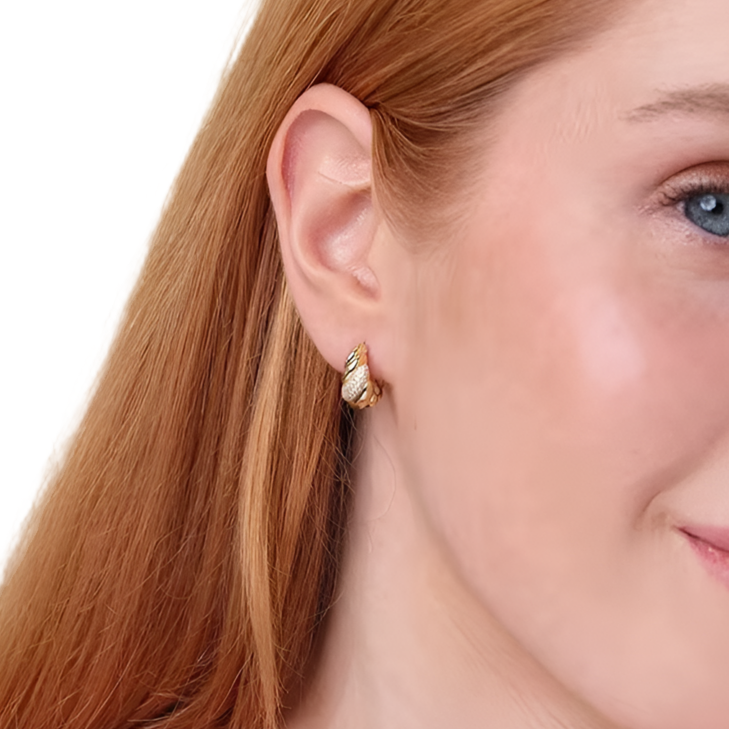 Twisted Glow Mini Hoops in 925 Sterling Silver