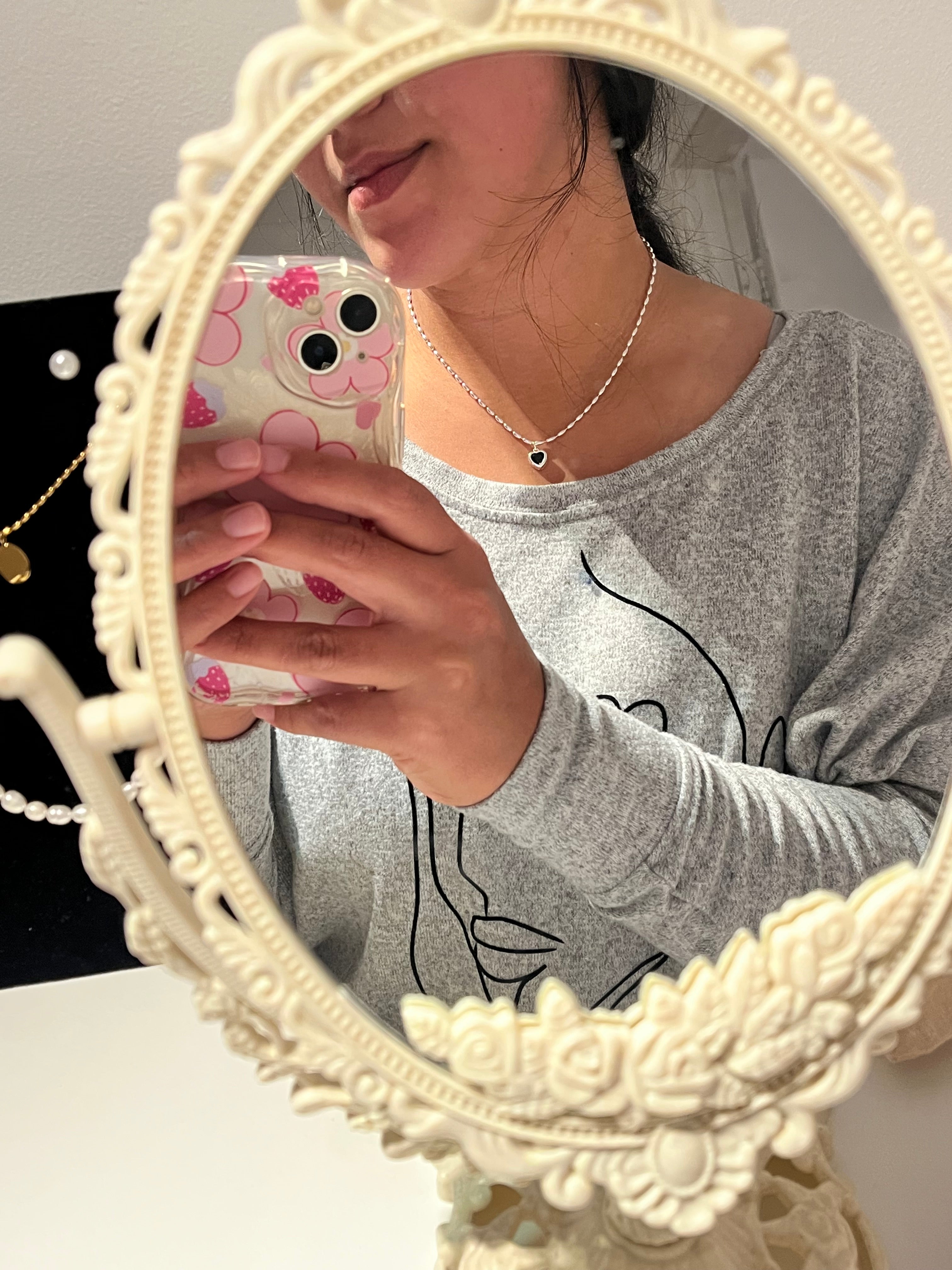 Deep Heart Necklace in 925 Sterling Silver