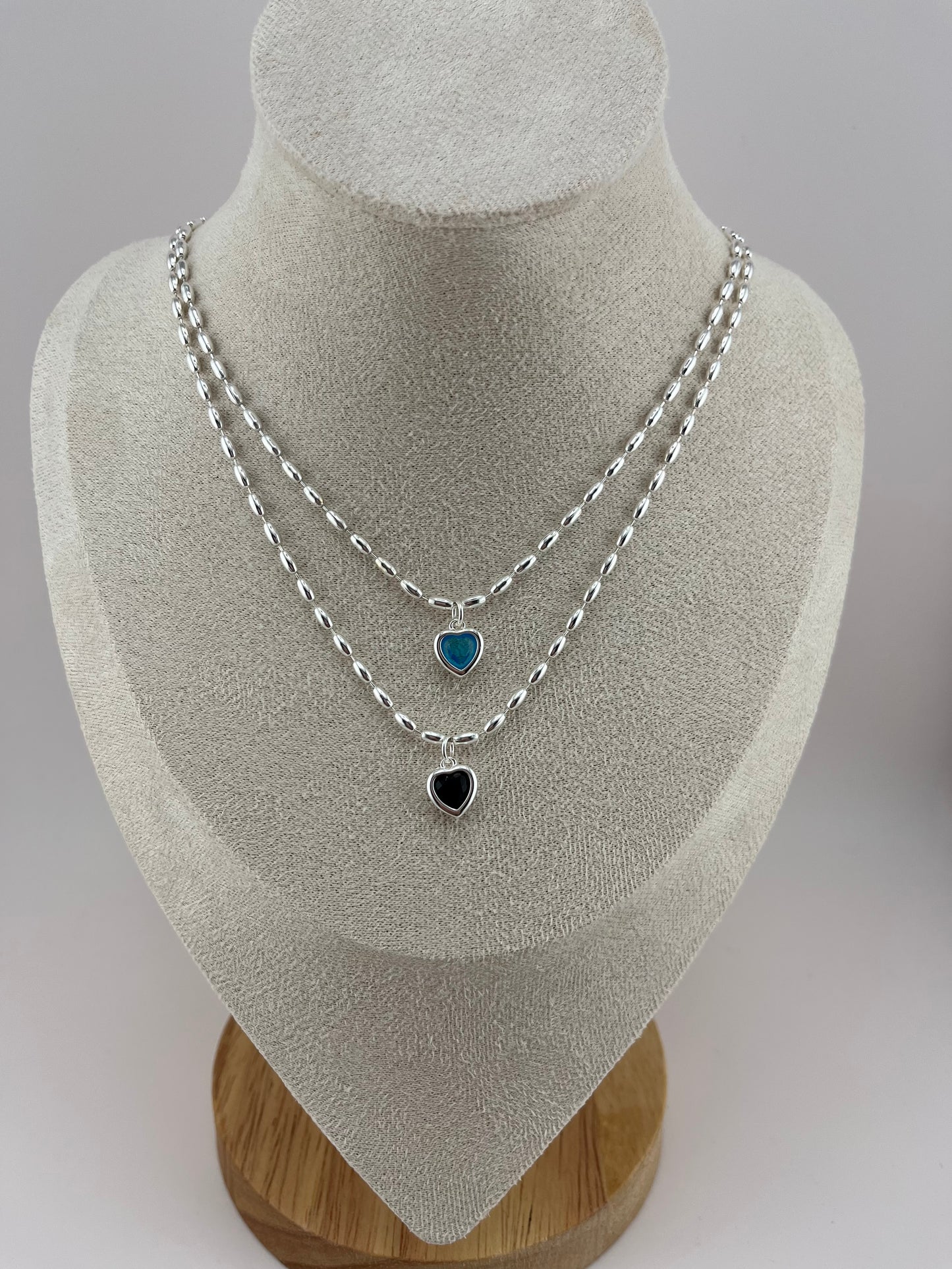 Deep Heart Necklace in 925 Sterling Silver