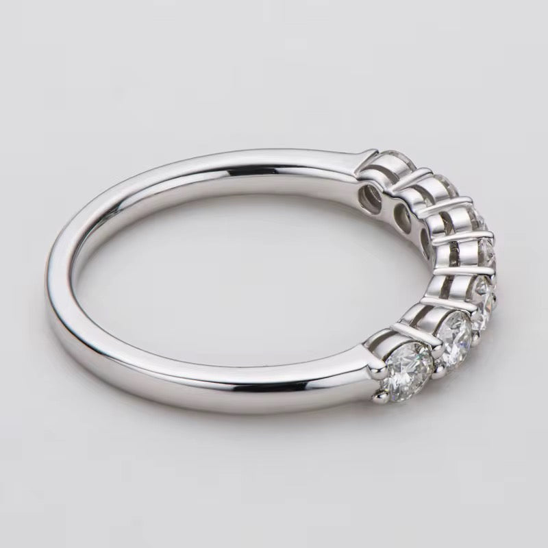 Sterling Silver Eternity Ring with Moissanite Diamonds – ROYBEL Exclusive