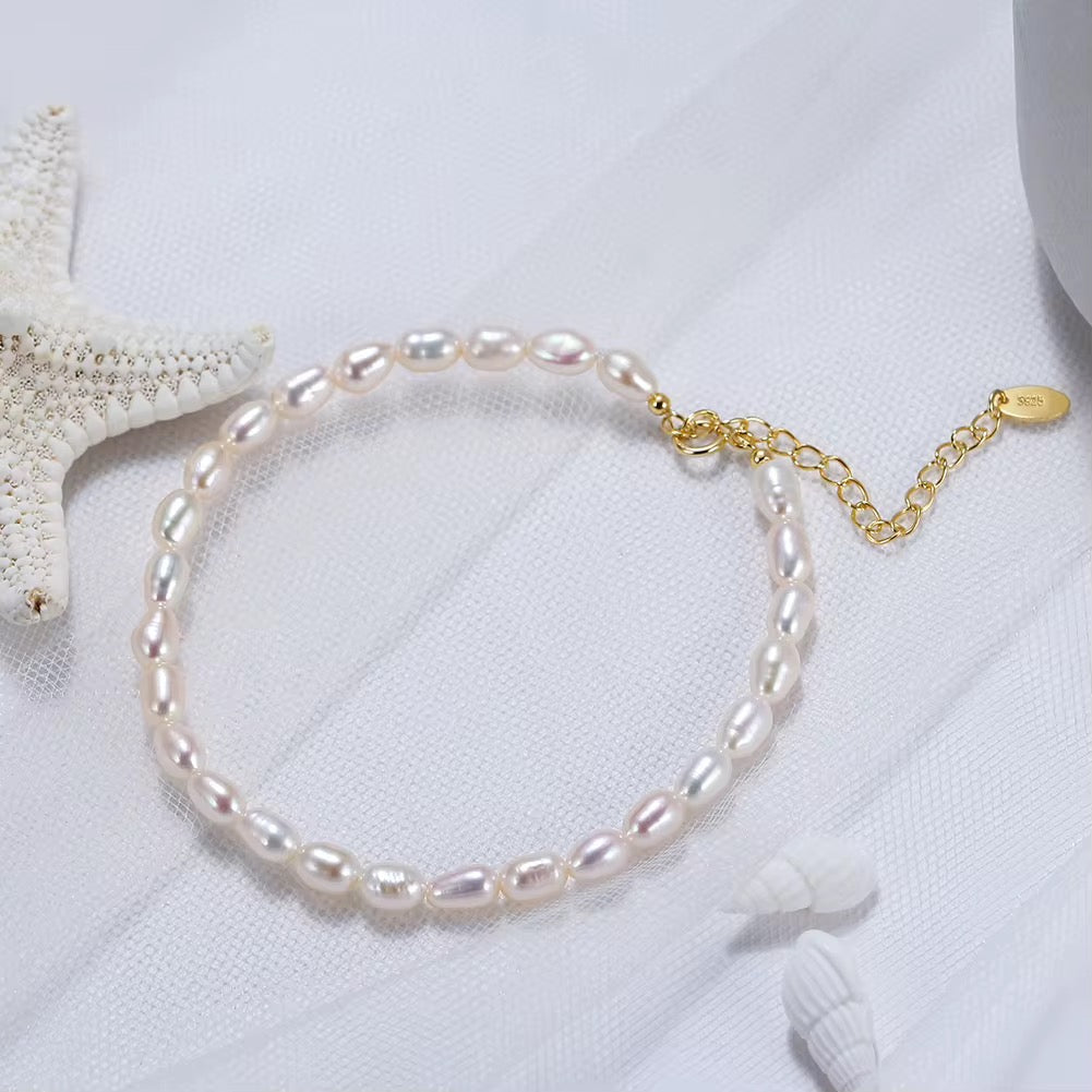 Freshwater Pearl Bracelet with Oro Vermeil-18K Gold | ROYBEL