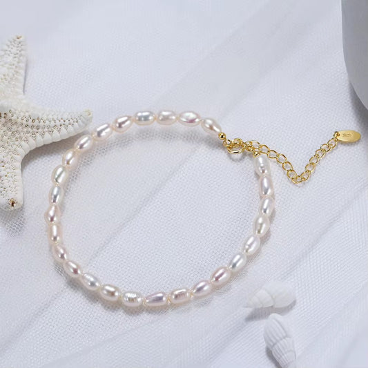 Freshwater Pearl Bracelet with Oro Vermeil-18K Gold | ROYBEL