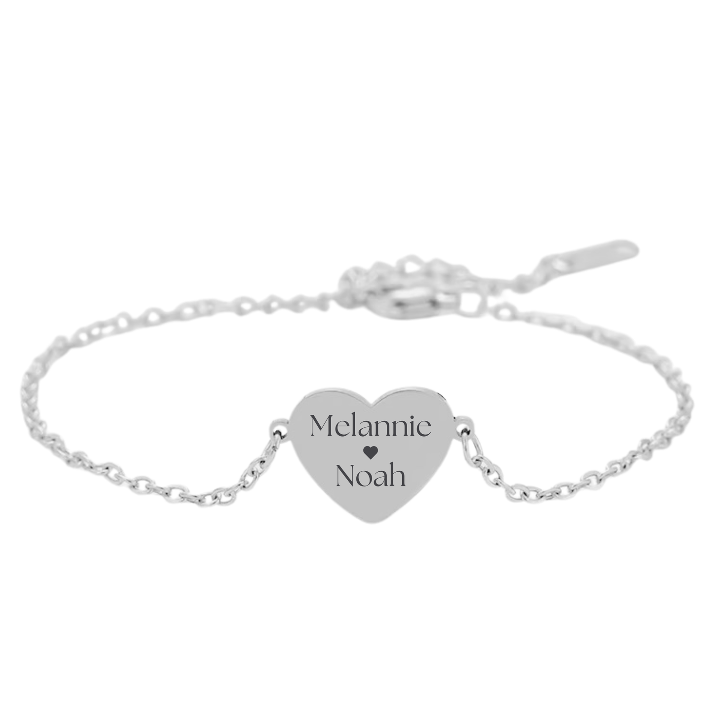 Personalized Heart Name Bracelet