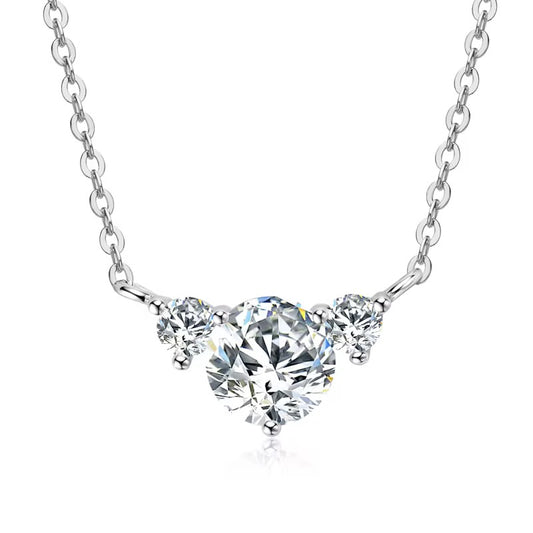 Chain Diamonds triple  Moisanite
