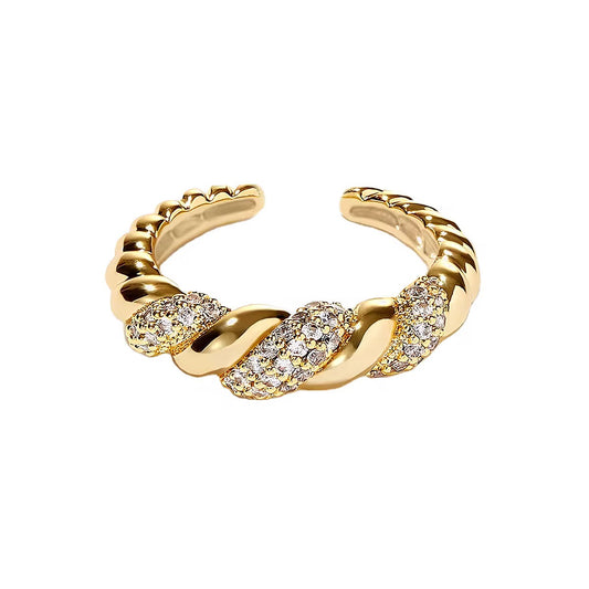 Twisted Zirconia Ring