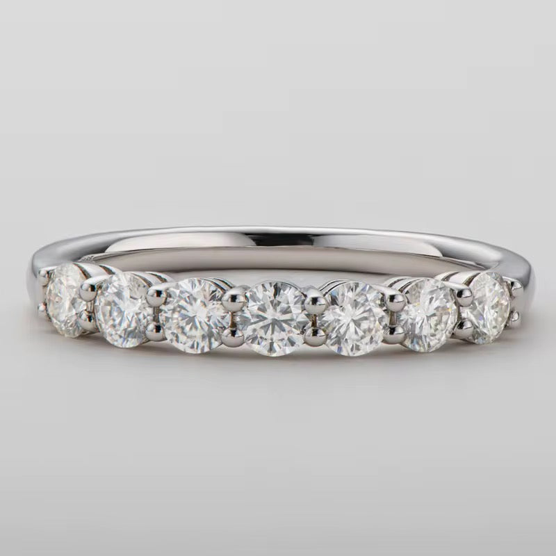 Sterling Silver Eternity Ring with Moissanite Diamonds – ROYBEL Exclusive