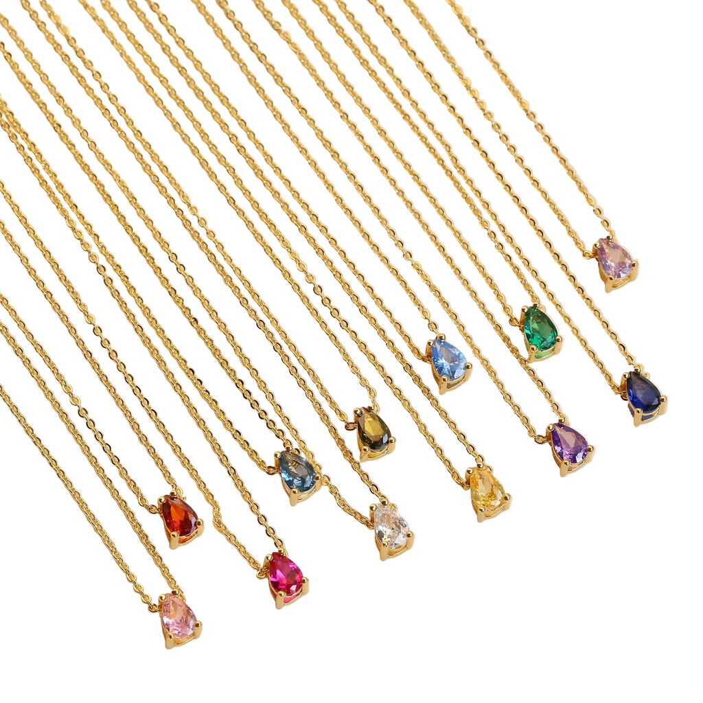 Birthstone Necklace – Gold-Plated | January to December
