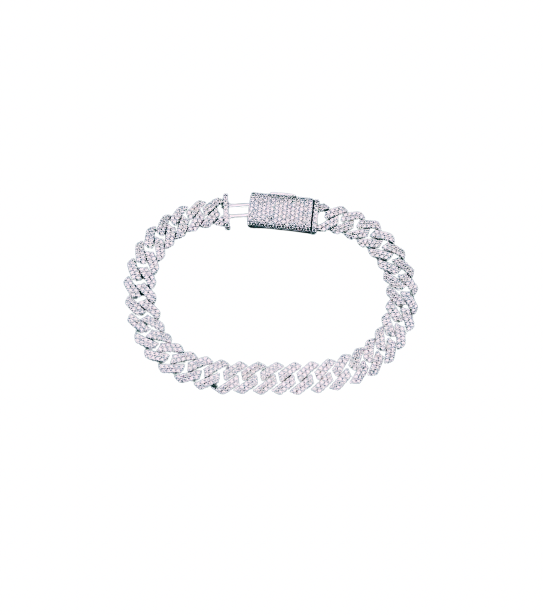 Moissanite Cuban Link Bracelet in 925 Sterling Silver with GRA Certificate | ROYBEL